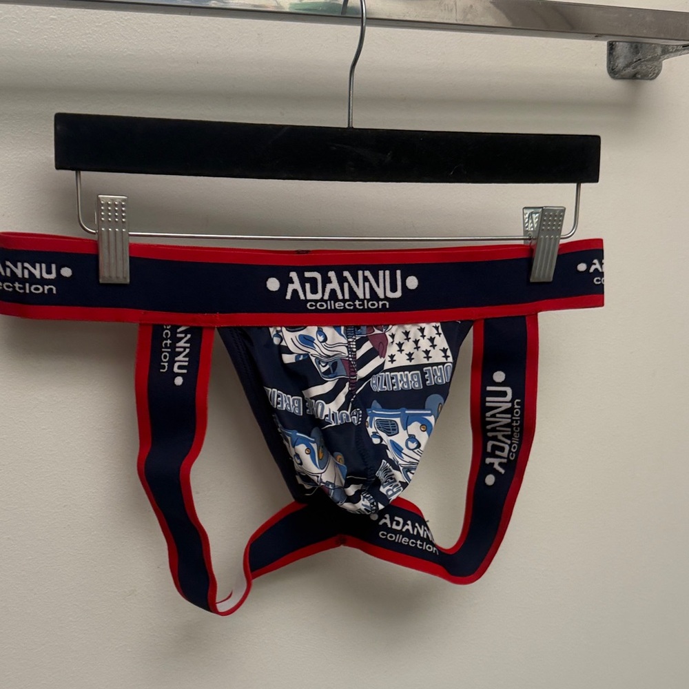 Men's Blue and Red Jockstrap by ADANNU (new)XL